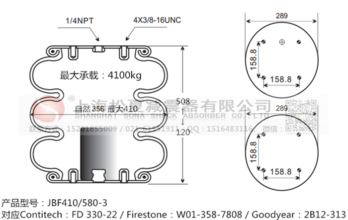 JBF410/580-3橡膠<a href='http://www.njcmzzs.cn/' target='_blank'><u>空氣彈簧</u></a>